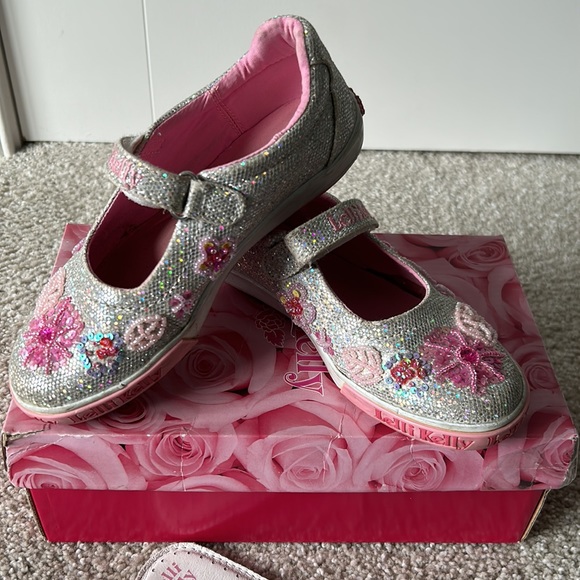 Lelli Kelly Glitter Daisy Dolly Mary Jane Sneakers - Picture 6 of 14